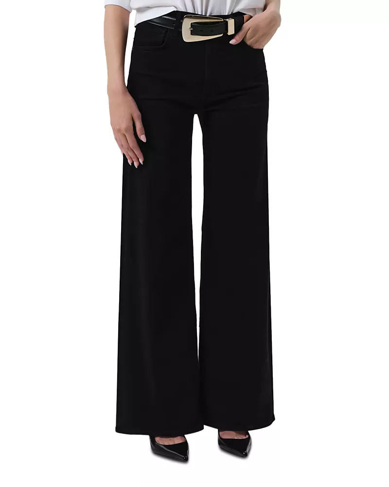 Citizens of Humanity Lyra High Rise Wide Leg Jeans in Plush Black