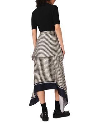 Printed Two Tone Dress