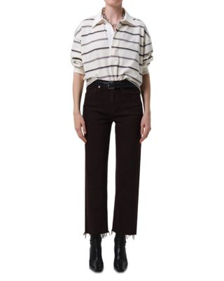 Palma Cropped Straight Leg Jeans in Carob