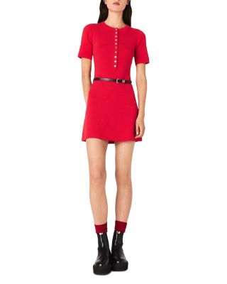 Short Ribbed Knit Dress