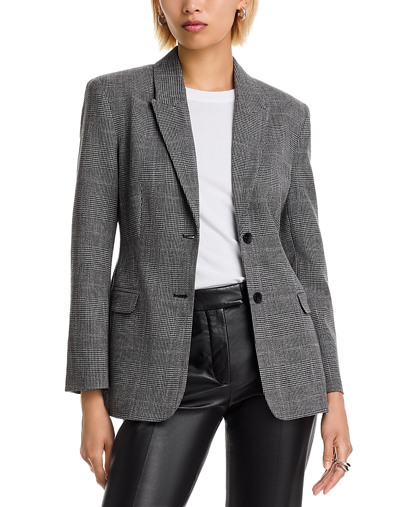 French Connection Owen Plaid Suiting Jacket In Gray