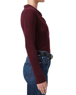 Simone Wool Cashmere Polo Sweater