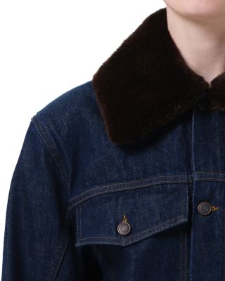 Walker Faux Fur Collar Denim Jacket