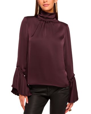 Christy Mock Neck Bell Sleeve Top