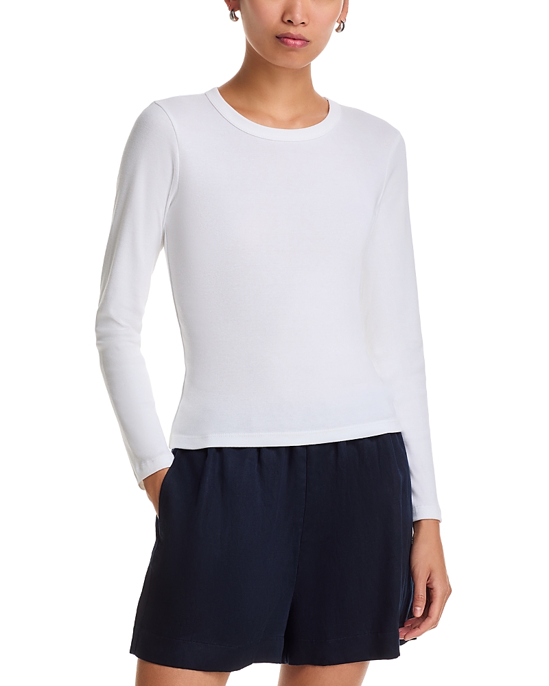 Leset Nando Slim Fit Long Sleeve Top In White