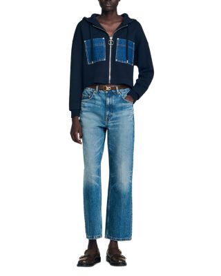 Mixed Media Hoodie Jacket