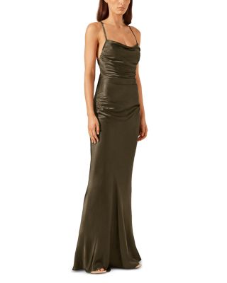 La Lune Lace Up Back Maxi Dress