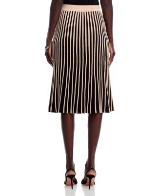 Pull On Midi Bi Color Skirt