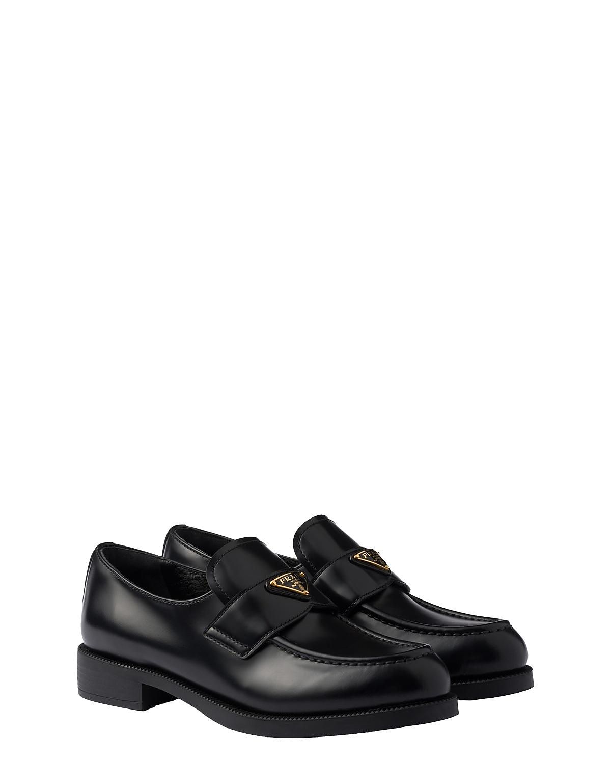 Prada Women's Brushed Leather Loafers