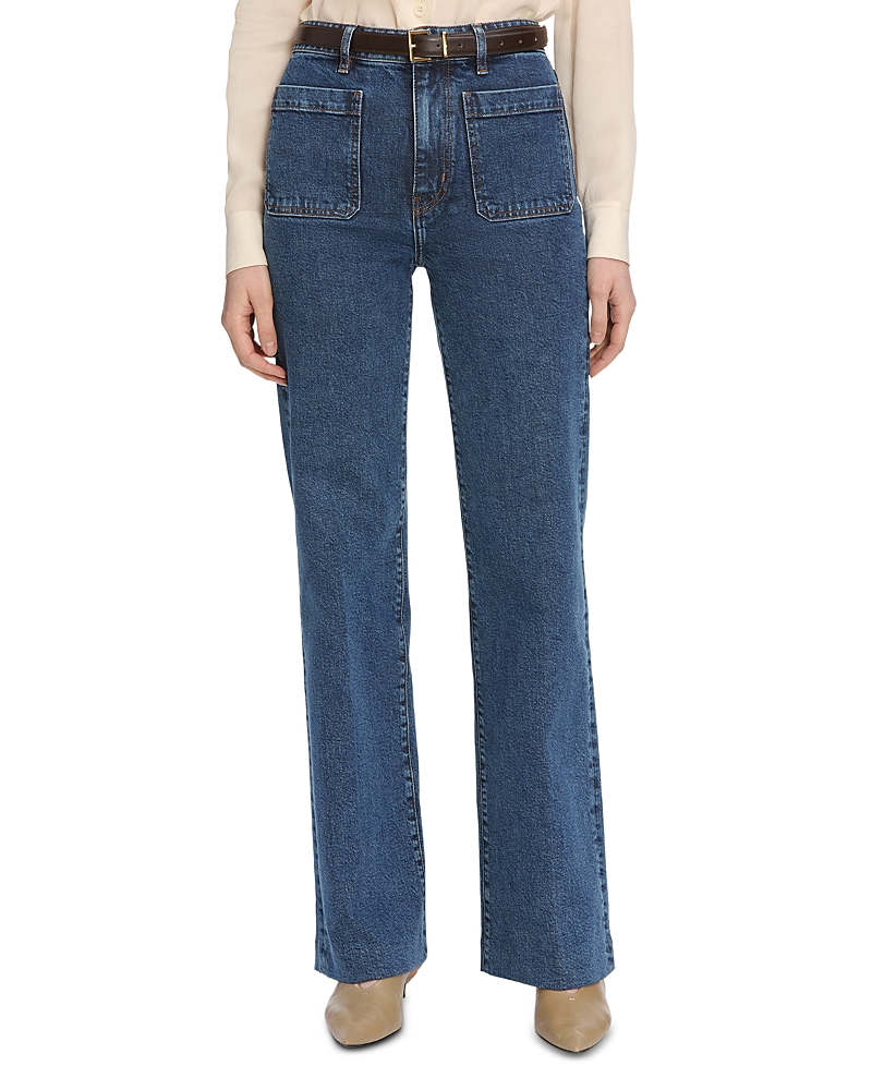 Frame The Refined High Rise Jeans In Saturn In Blue