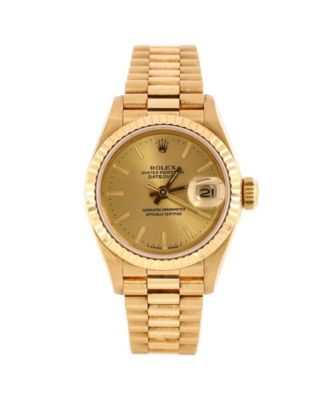 Pre-Owned Rolex - Oyster Perpetual President Datejust Automatic Watch in Gold 26mm
