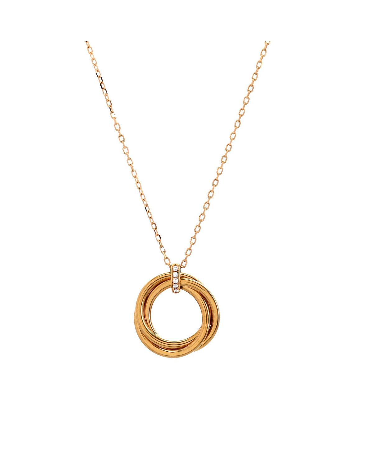 Pre-Owned Cartier Trinity Pendant Necklace 18K Gold and Diamonds