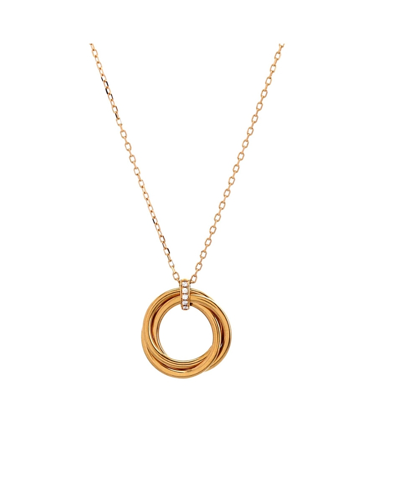 Pre-Owned Cartier Trinity Pendant Necklace 18K Gold and Diamonds