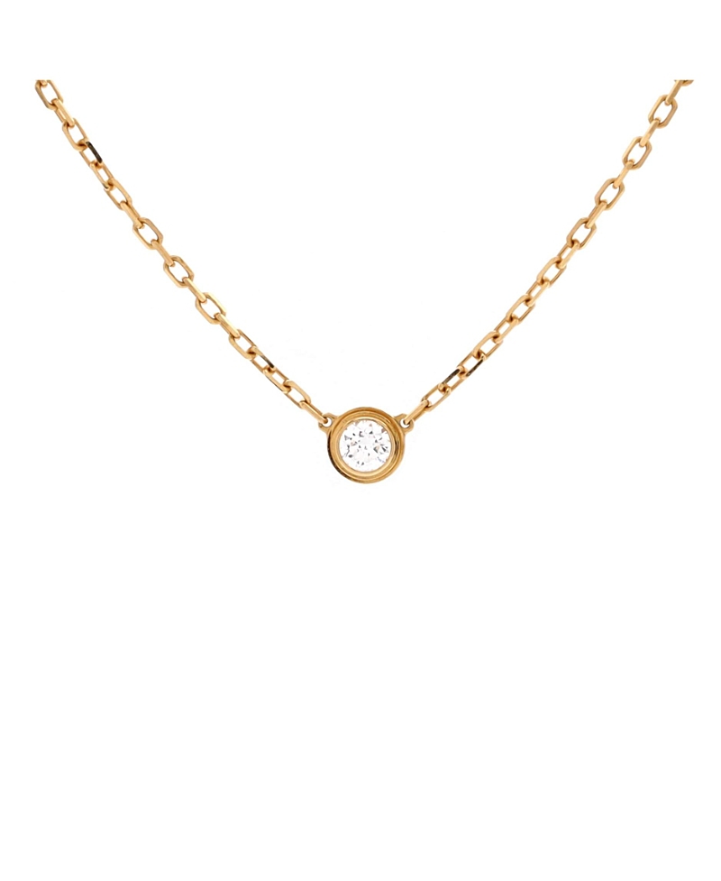 Small Cartier D'Amour Pendant Necklace 18K Gold and Diamond