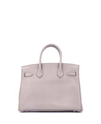 Birkin 30 Handbag Grey Novillo with Palladium Hardware