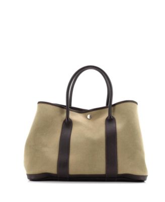 Pre-Owned HERMÈS - 36 Garden Party Tote Toile and Leather