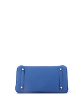 Birkin 30 Handbag Blue Togo with Palladium Hardware