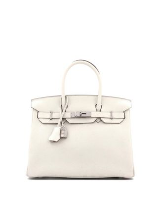 Pre-Owned HERMÈS - Birkin 30 Handbag Light Togo with Palladium Hardware