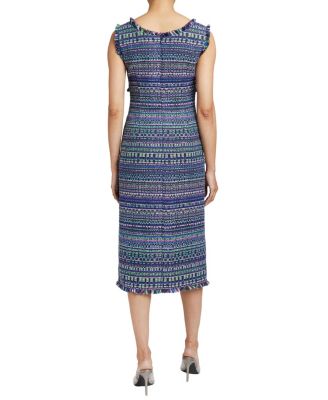Faye A Line Sleeveless Modern Tweed Sheath Dress