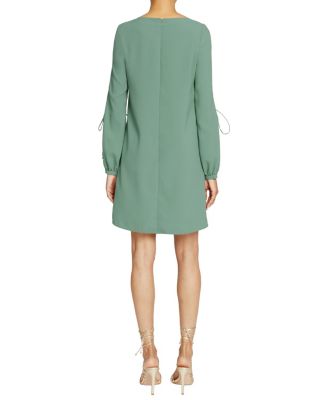 Aries Long Sleeve Shift Dress with Grommet Detail