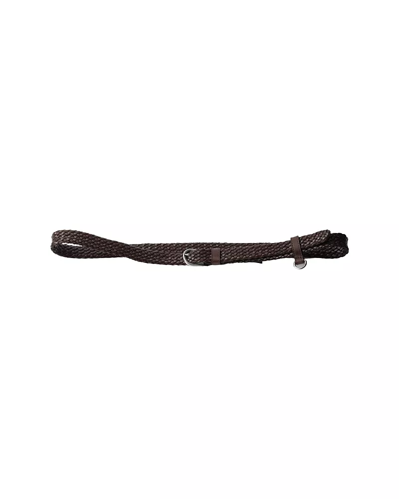 Prada Narrow Braided Leather Belt