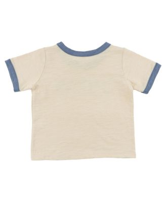 Unisex "CREW" Applique Billie Slub Ringer Tee - Baby