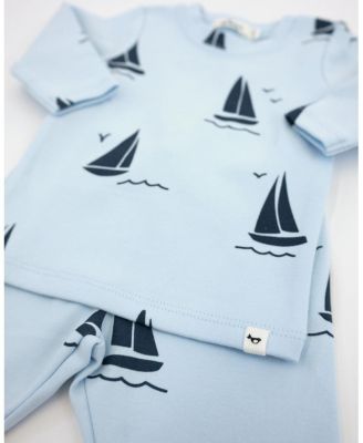 Boys' Denim Sailboat Print 2-Piece Set - Baby
