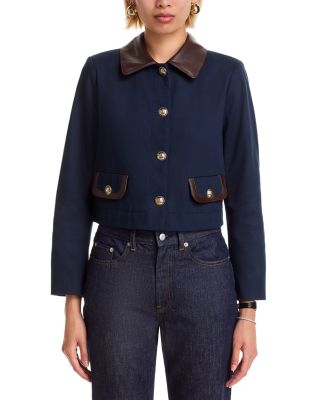 Contrast Trim Boxy Jacket