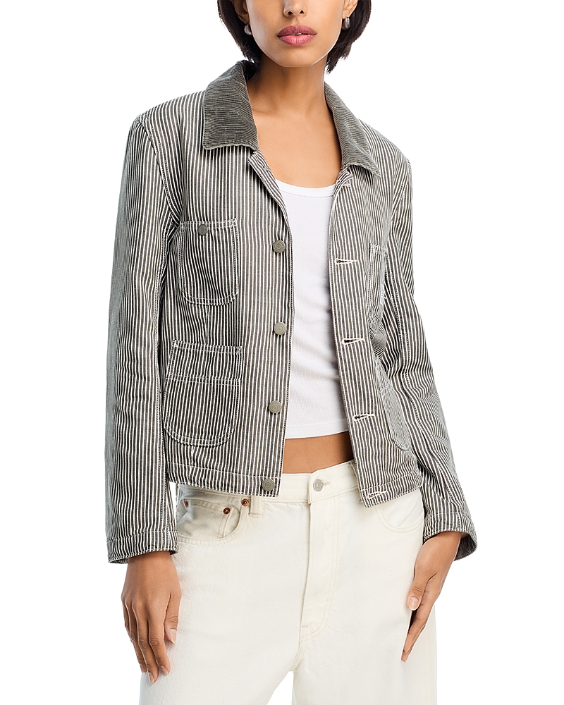 Denimist Slim Fit Chore Jacket In Gray