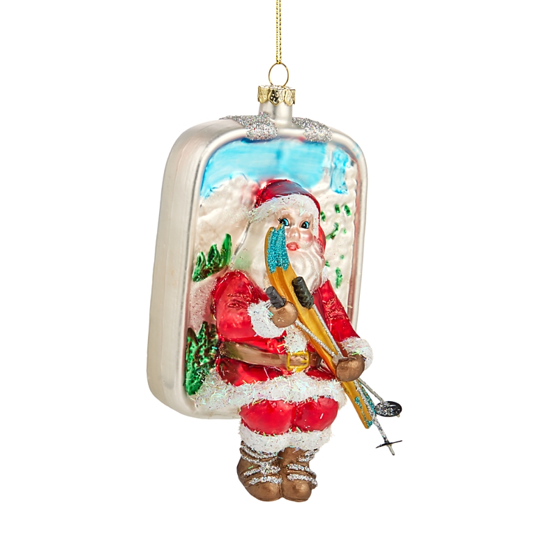 Bloomingdale's Ski Lift Santa Ornament - Exclusive In Multi