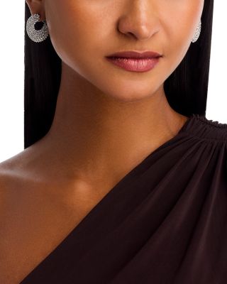 Diamond Front to Back Earrings in 14K White Gold, 6.50 tcw