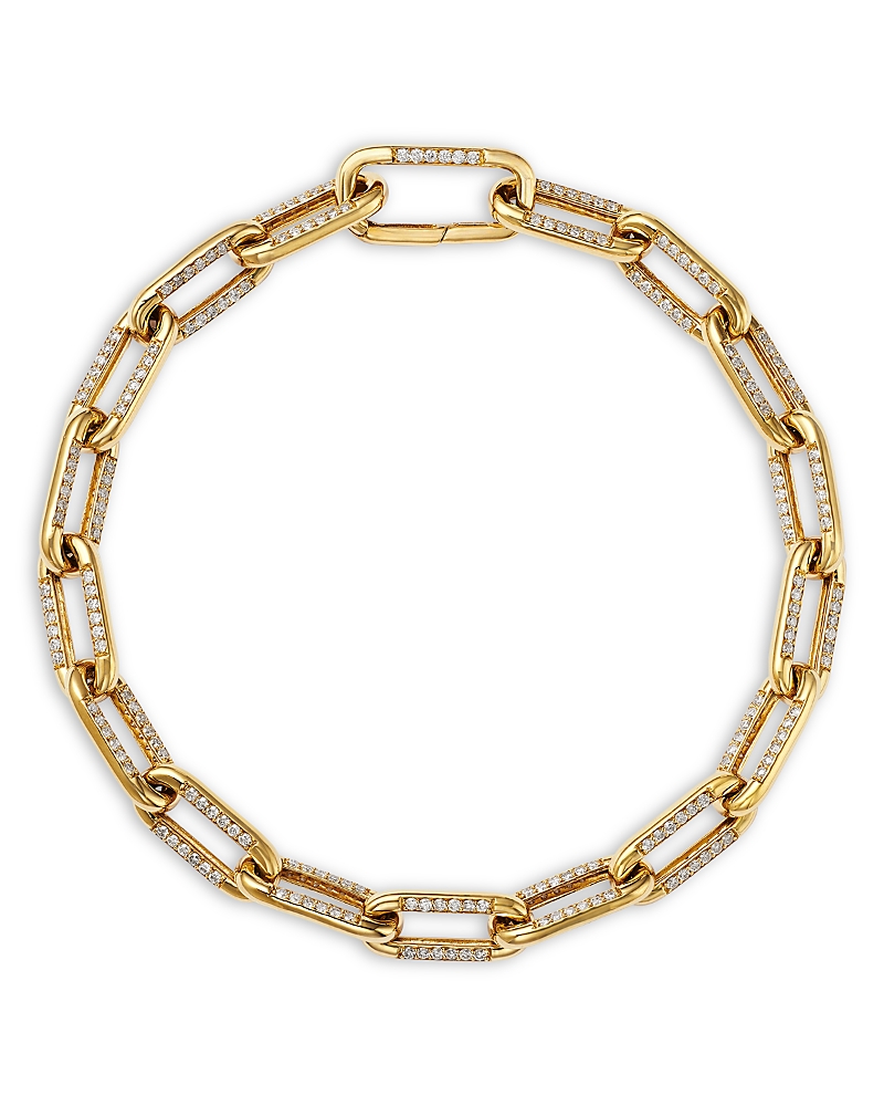 Bloomingdale's Fine Collection Diamond Open Link Bracelet In 14k Yellow Gold, 2.0 Tcw In Gold