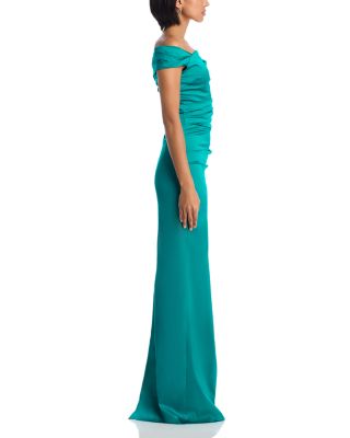 Satin Ruched Gown