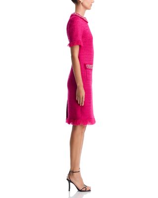 Embellished Tweed Sheath Dress