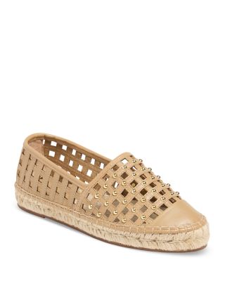Women's Rochel Leather Cage Studded Espadrille Flats