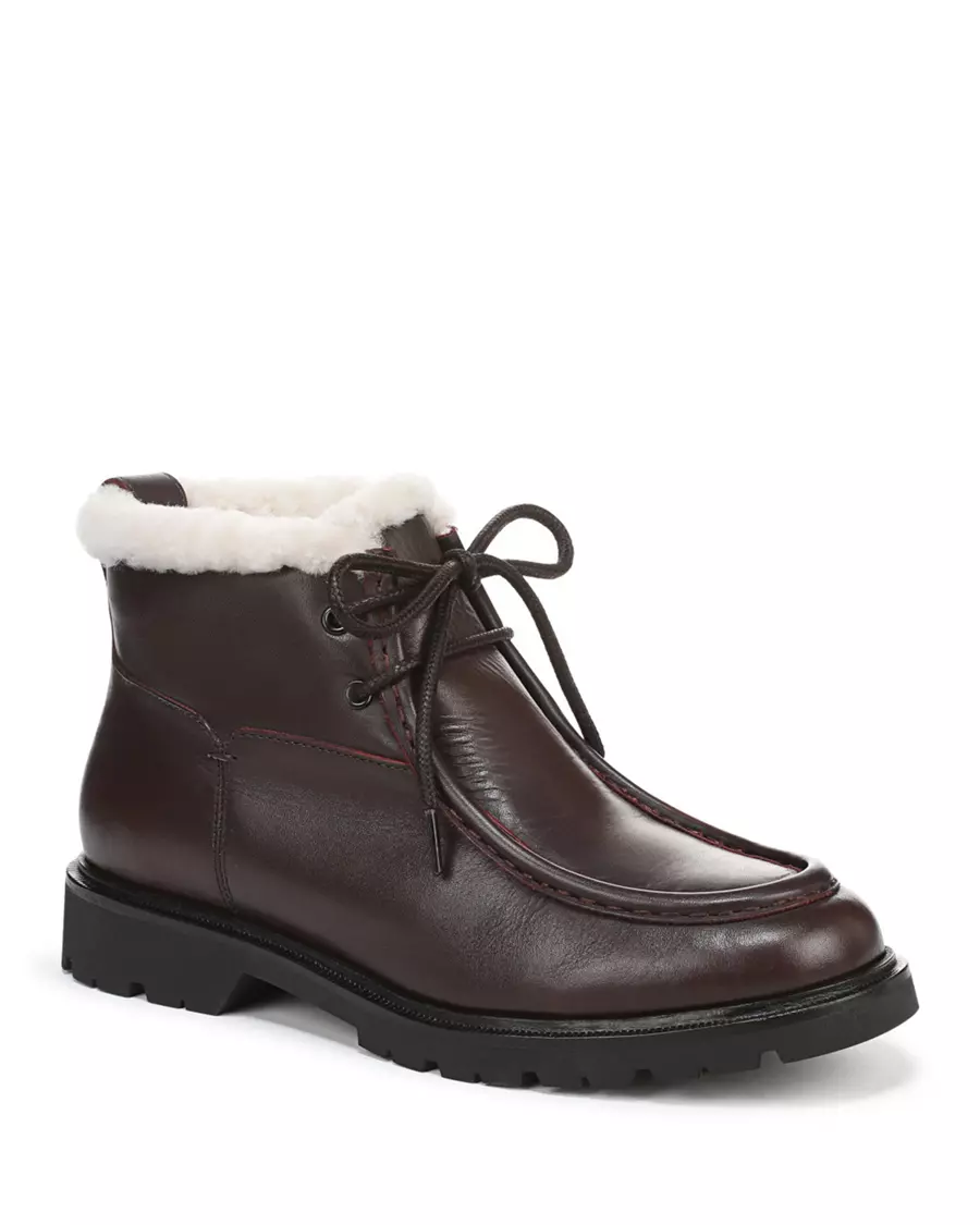 Vince Women's Sierra Shearling Lined Leather Ankle Boots