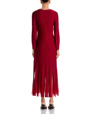 Sheer Panel A Line Dress