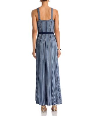 x Lani Lynn Vertical Striped Knit Maxi Dress
