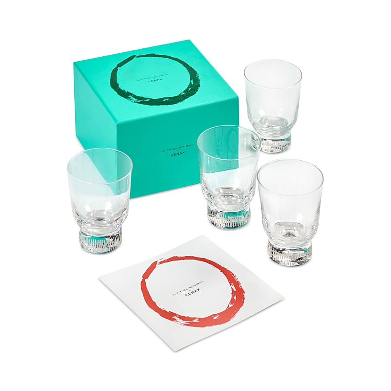 Serax Glass Stripe Feast Sandblasted Glasses, Set of 4