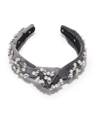 Crystal Grid Slim Knotted Headband