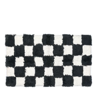 Checkerboard Bath Rug, 24" x 40"