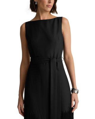 70s Inspired Fringed Satin Gown