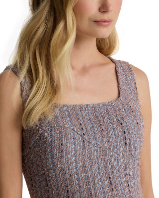 Diagonal Lurex Tweed Dress