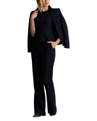 Tonal Check Flare Pants