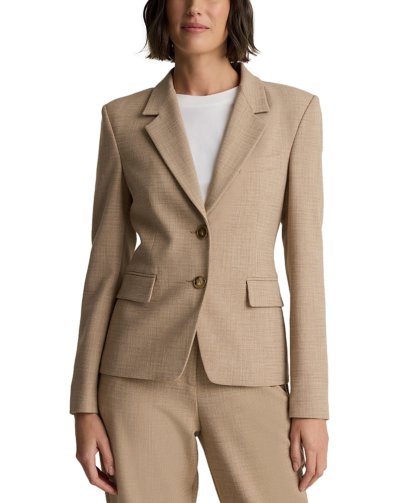 St John Button Front Jacket In Brown