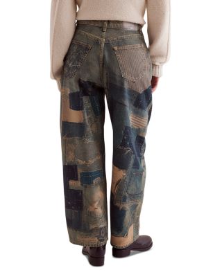 Illusion Patchwork Jeans in Indigo Combo