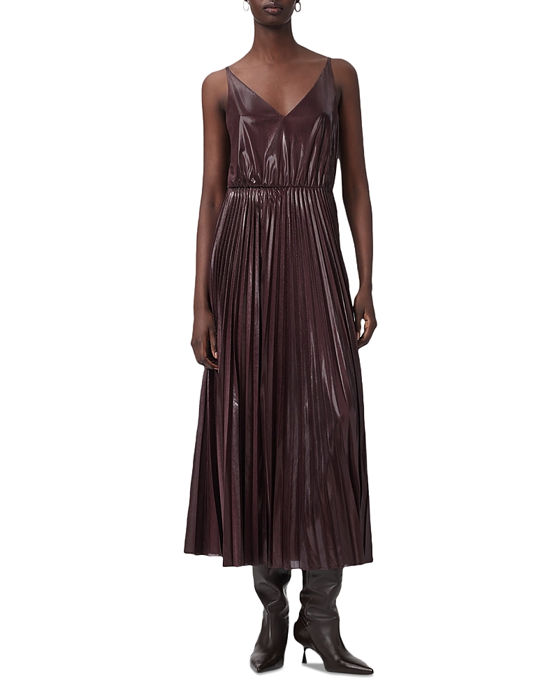 Allsaints Spark Crew Dress Set In Brown