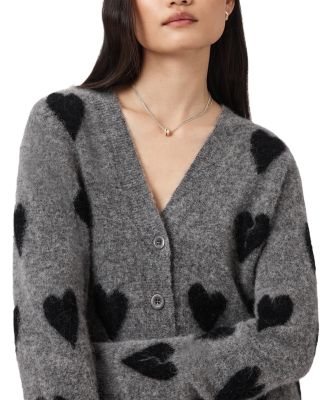 Amora Heart Print Cardigan