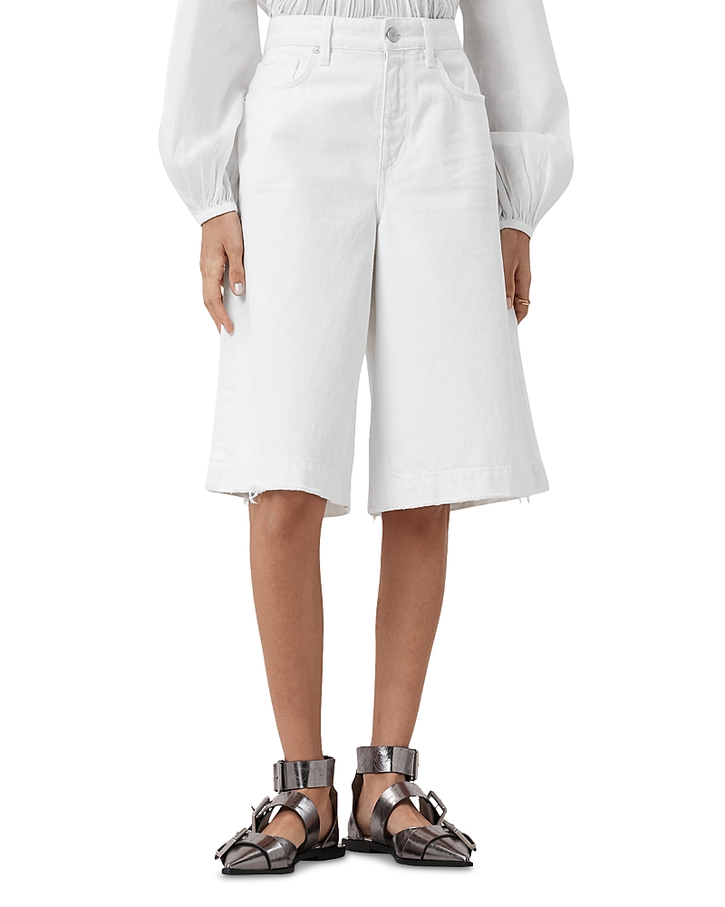 Allsaints Louie Wide Leg Shorts In White