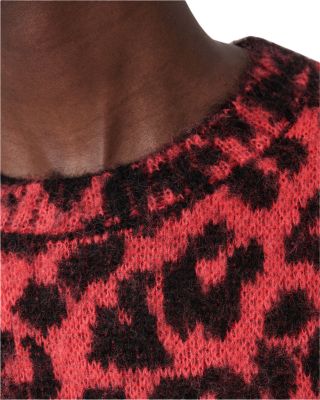Lex Leopard Print Crewneck Sweater